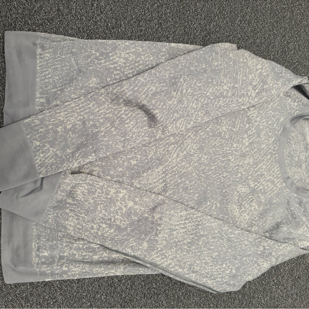 lululemon athletica Gray and White Women's Top